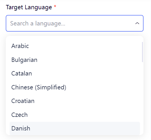 Step 2: Choose Your Target Language(s)