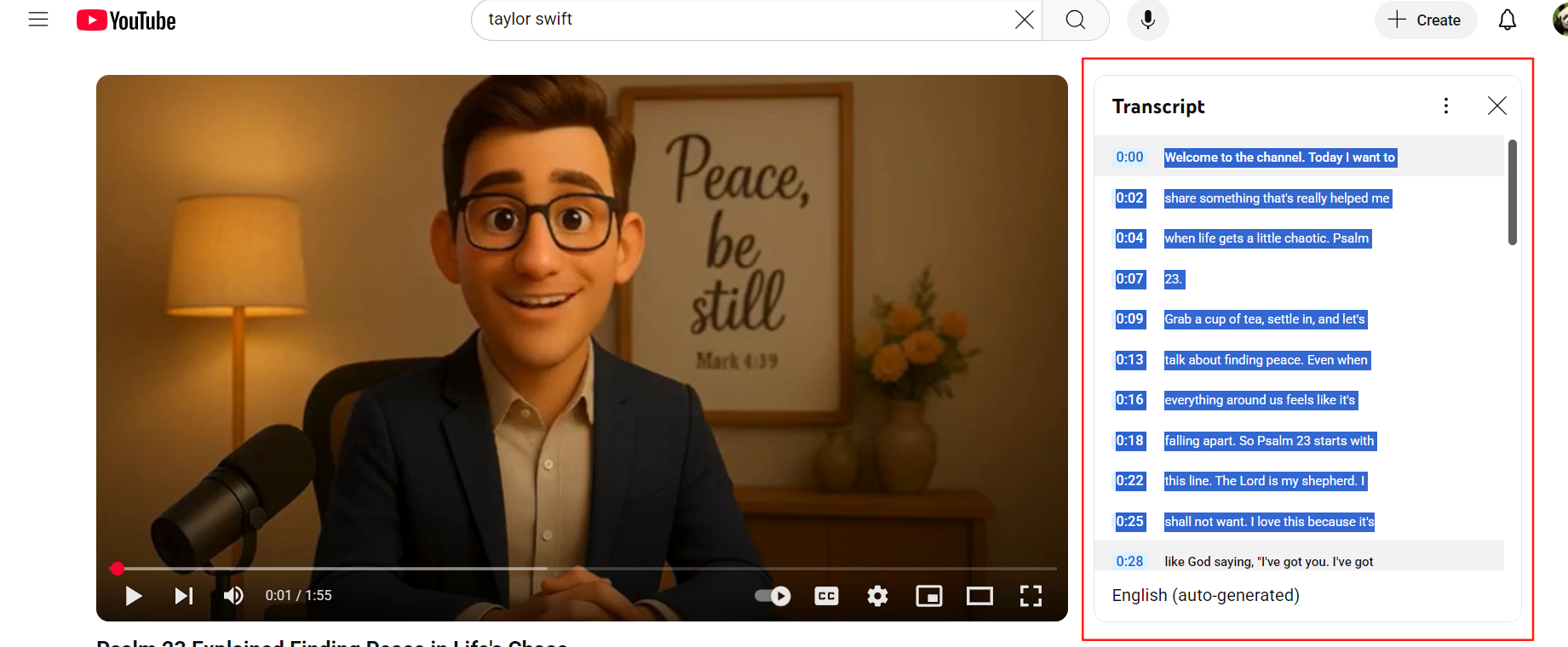copy subtitle