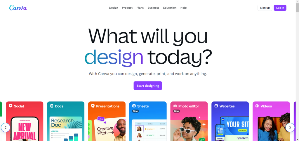 Canva is a free design tool with templates made specifically for YouTube thumbnails.