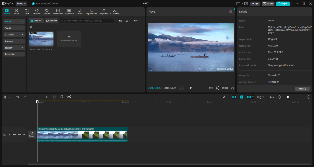 import your video