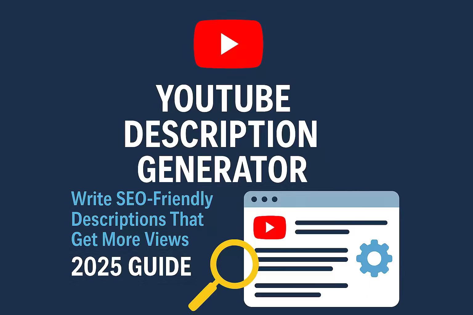 YouTube説明文ジェネレーター：SEO対策に効果的な説明文を作成して視聴回数を増やす方法（2025年版ガイド）