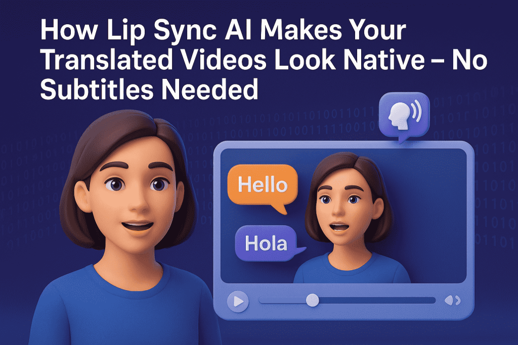 How Lip Sync AI Makes Your Translated Videos Look Native – No Subtitles ...