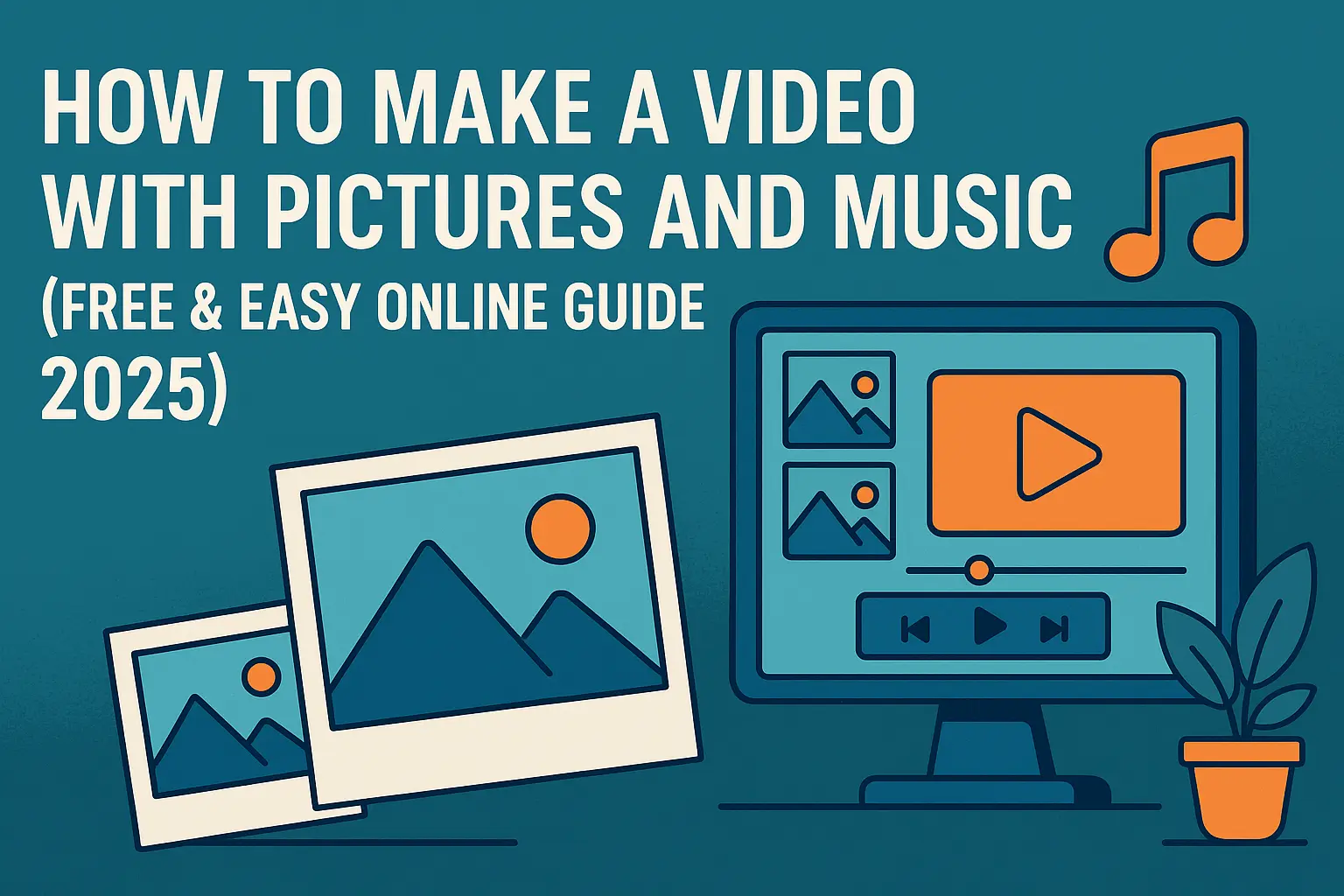 How to Make a Video with Pictures and Music (Free & Easy Online Guide 2025)