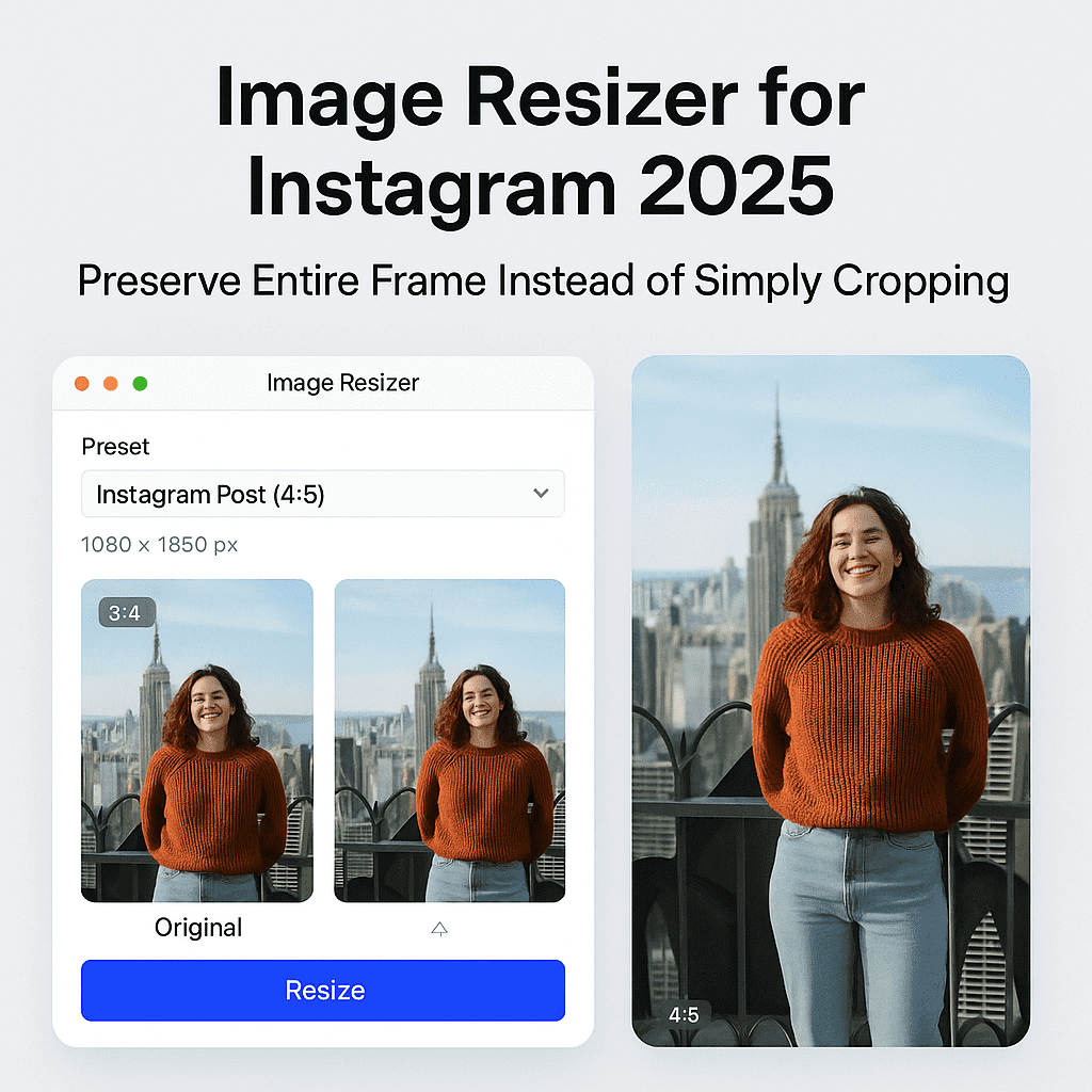 Image Resizer for Instagram 2025: Preserve Entire Frame Instead of Simply Cropping