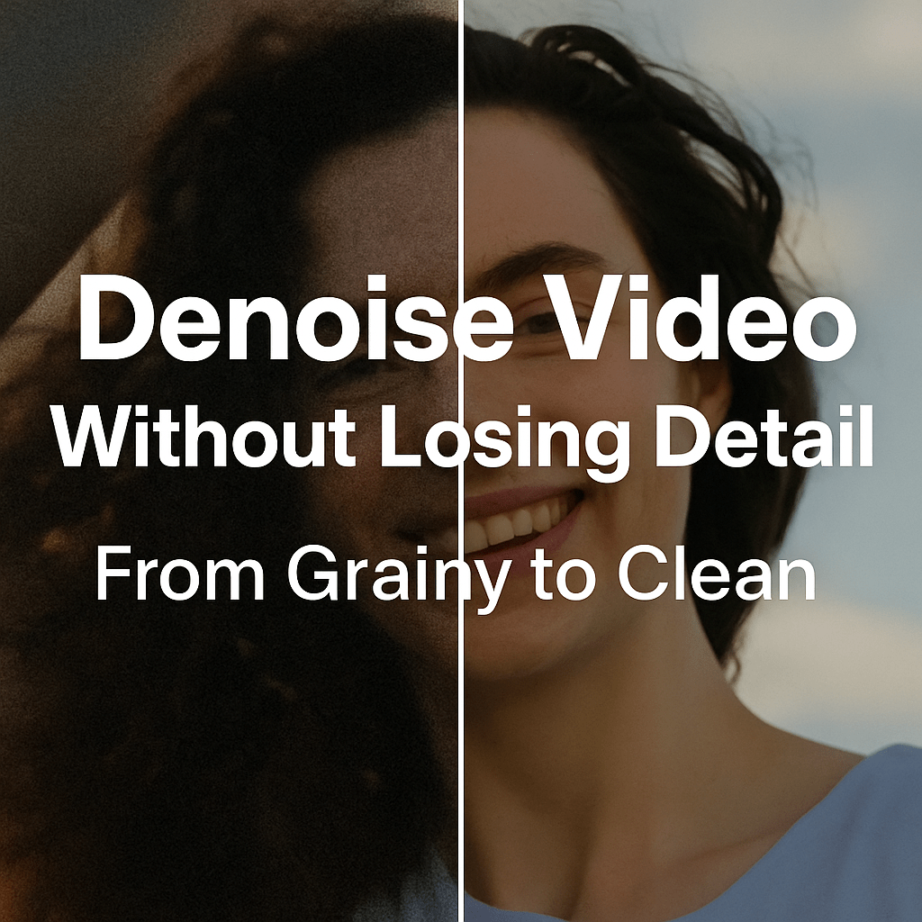 Denoise Video Without Losing Detail: From Grainy to Clean