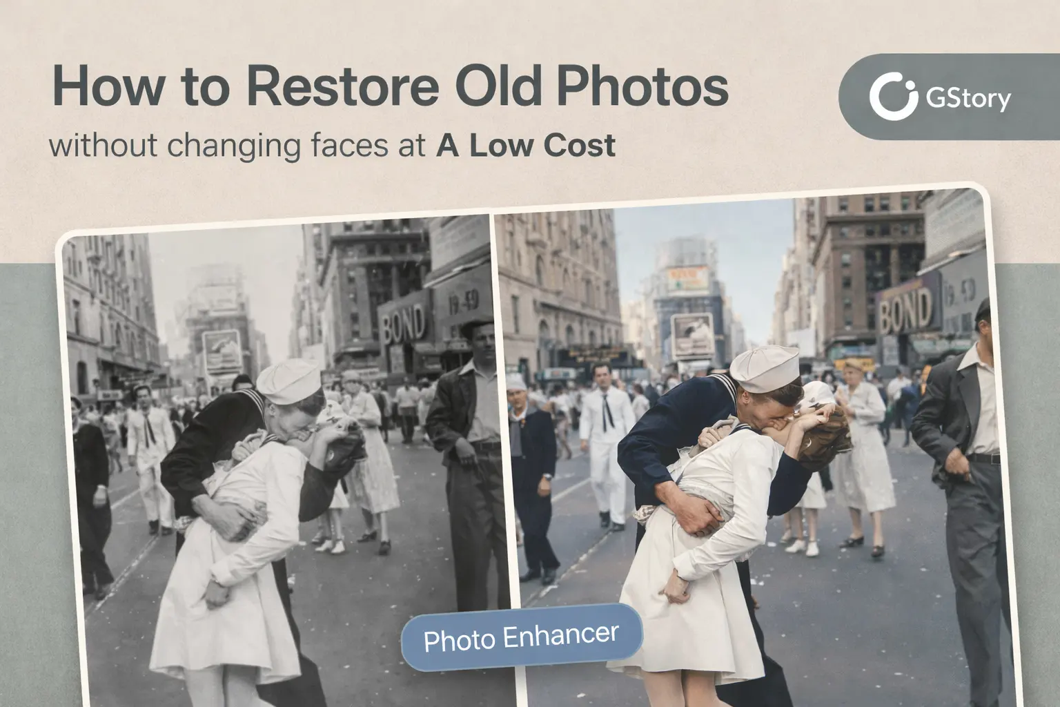How to Restore Old Photos Without Changing Faces at A Low Cost